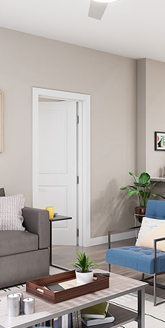 Furnished apartment living space