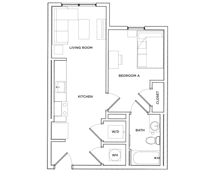 Ashton - 1x1 Floor plan