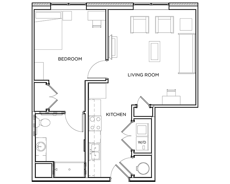 Avondale - 1x1 Floor plan