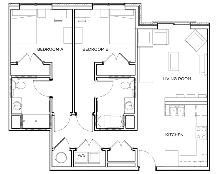 Brookhaven - 2x2 Floor plan