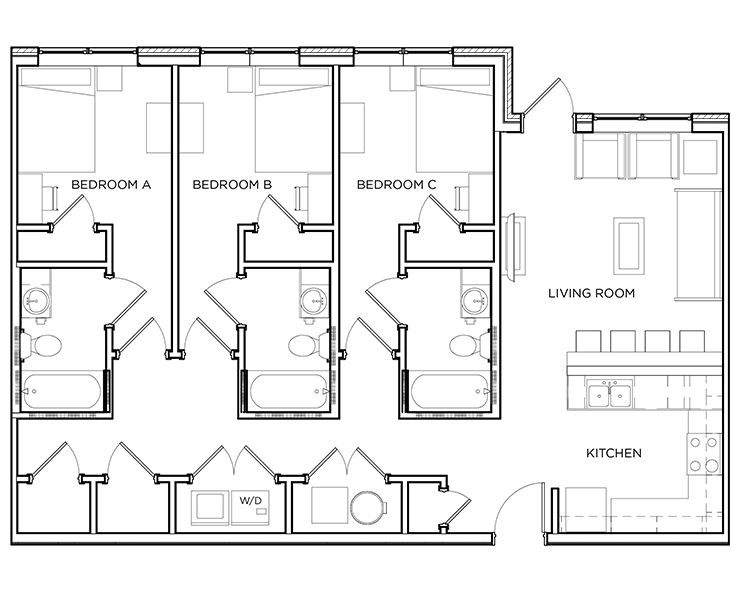 Chelsea - 3x3 Floor plan