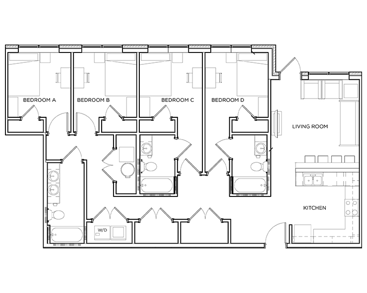 Deerwood - 4x4 Floor plan