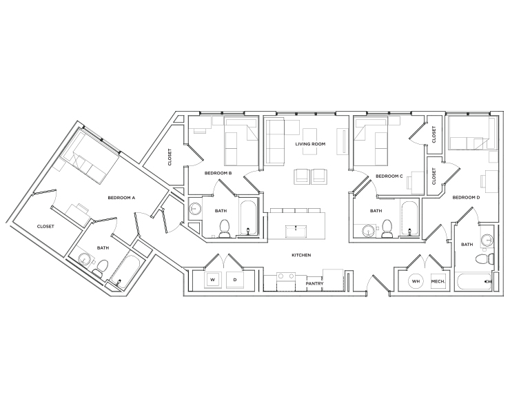Dudley - 4x4 Floor plan