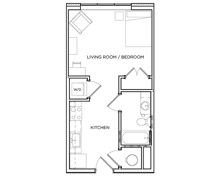 Sutton - Studio Floor plan