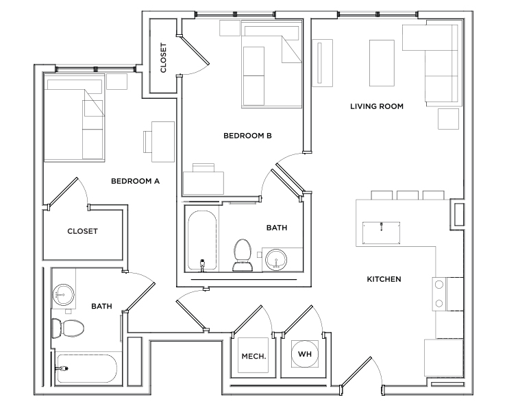 Boulevard - 2x2 Floor plan