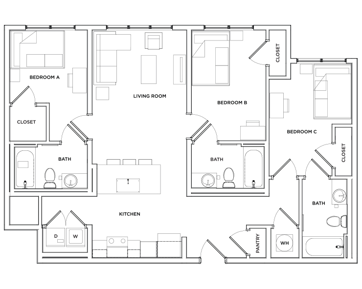 Chastain - 3x3 Floor plan