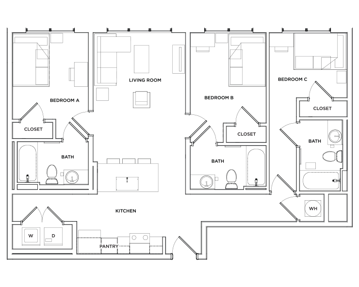 Chatham - 3x3 Floor plan