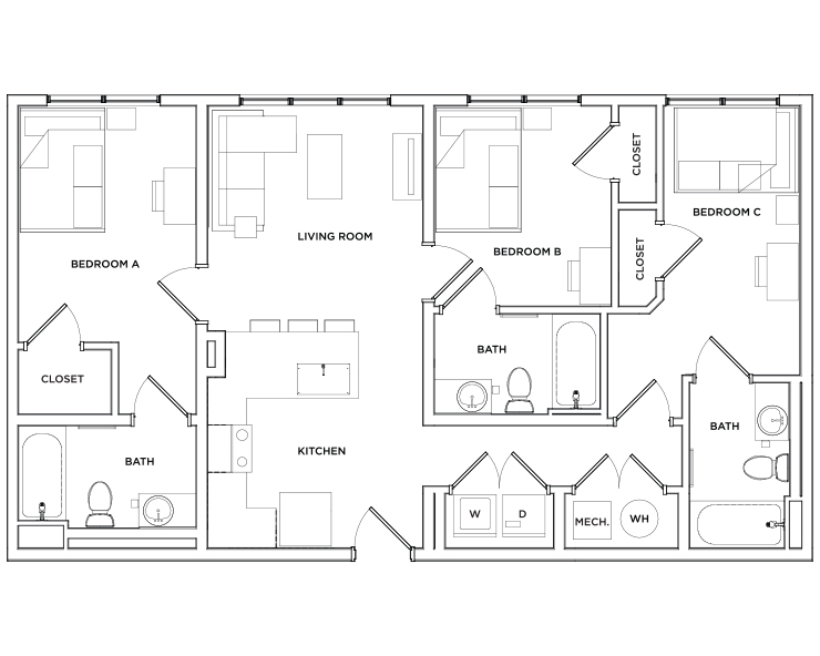 Concord - 3x3 Floor plan