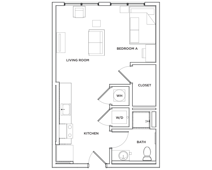 Soho - Studio Floor plan